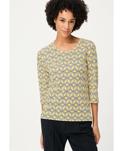 Olsen Women's Retro Geo Print T-Shirt