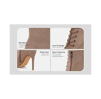 London Rag Nesta Stiletto Heel Lace Up Boots