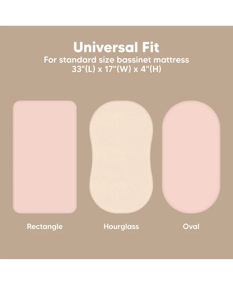 KeaBabies Bassinet Sheet for Baby Girls, Boys, 2-Pack Isla Fitted Sheets, Mattress Sheets