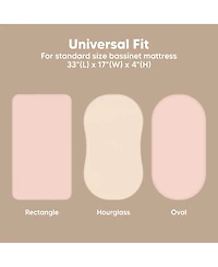 KeaBabies Bassinet Sheet for Baby Girls, Boys, 2-Pack Isla Fitted Sheets, Mattress Sheets