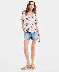 Levi's Women's Printed Short-Sleeve Camp Shirt