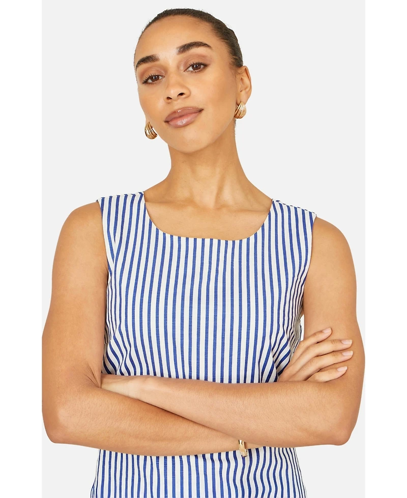 Yumi Women's Stripe Cotton Shift Dress