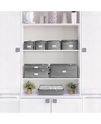 Sorbus 5-Piece Quilted Dinnerware Storage Set - for Transporting Dishes, Round Plates, Glassware, Cups, and mugs with Felt Plate Protectors