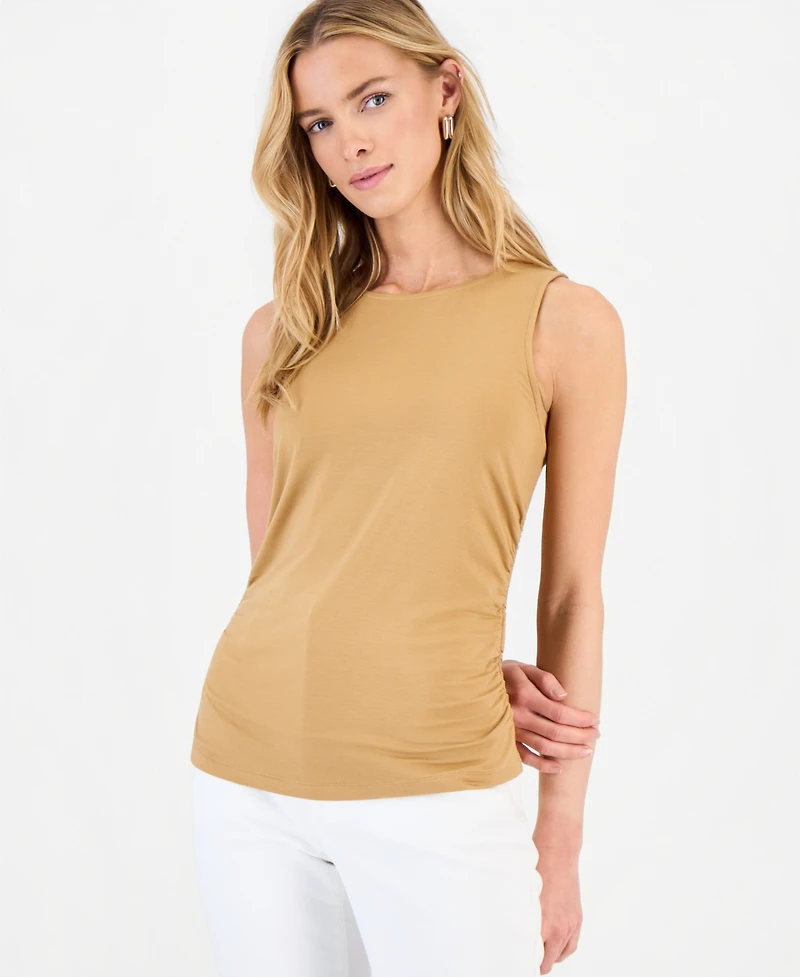 I.n.c. International Concepts Women's Luxe-Layering Jersey Ruched Tank, Macy's Exclusive