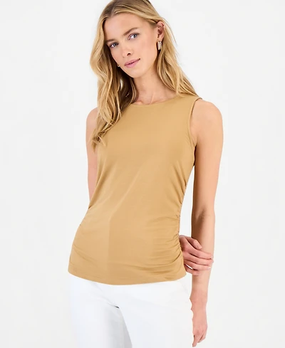 I.n.c. International Concepts Women's Luxe-Layering Jersey Ruched Tank, Macy's Exclusive