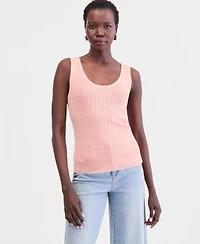 I.n.c. International Concepts Women's Crystal Embellished Pointelle Sweater Tank, Macy's Exclusive