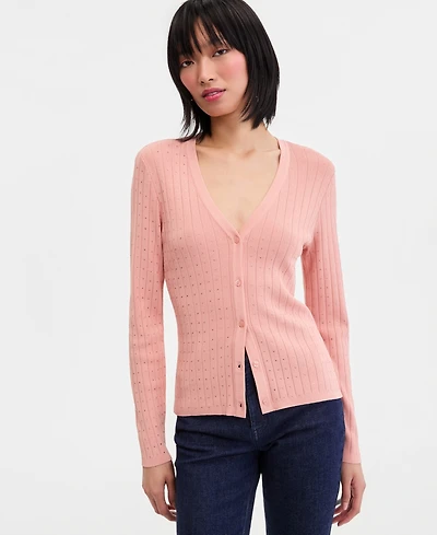 I.n.c. International Concepts Women's Crystal Embellished Cardigan Sweater, Macy's Exclusive