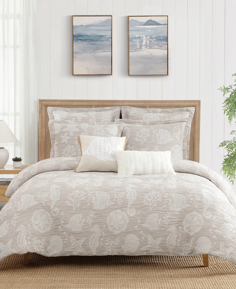 Levtex Seaside Charm Textured 3-Pc. Duvet Cover Set