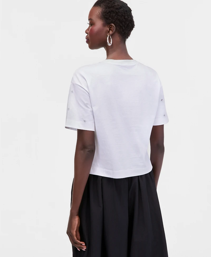 I.n.c. International Concepts Women's Embellished T-Shirt, Macy's Exclusive