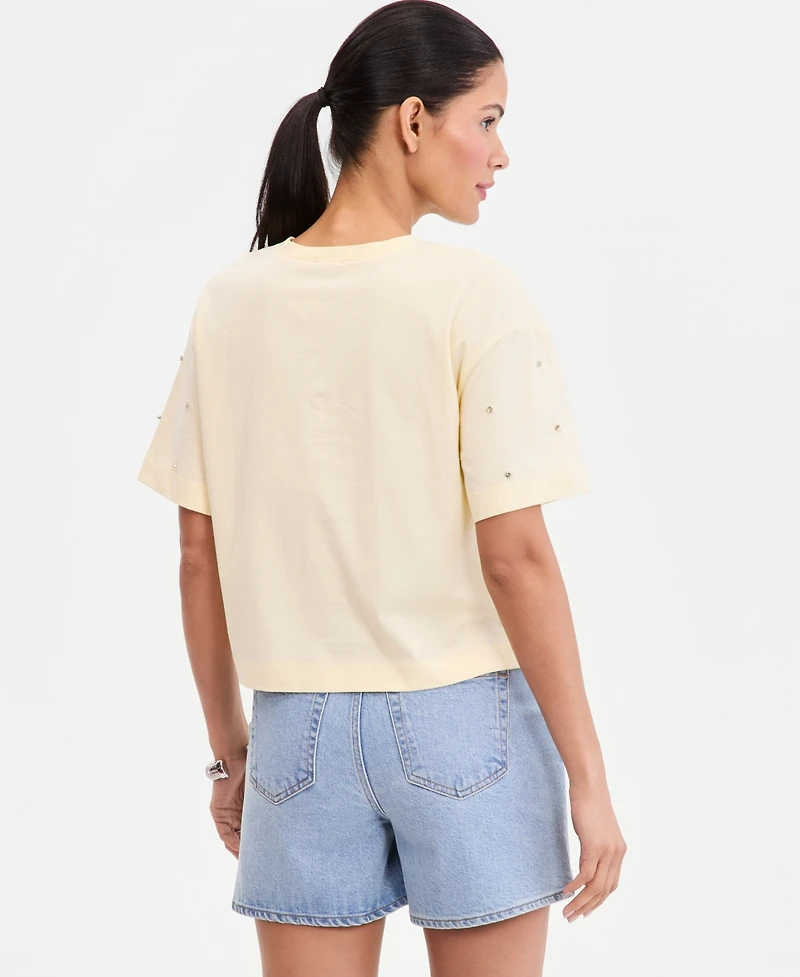 I.n.c. International Concepts Women's Embellished T-Shirt, Macy's Exclusive