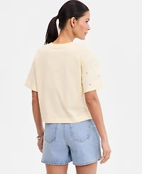 I.n.c. International Concepts Women's Embellished T-Shirt, Macy's Exclusive