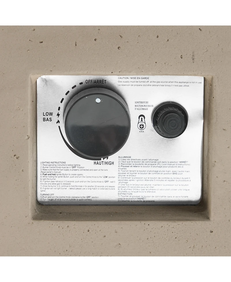 Simplie Fun Modern Concrete Fire Pit with 40K Btu for Indoor Warmth and Style