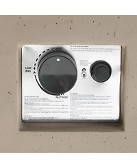 Simplie Fun Modern Concrete Fire Pit with 40K Btu for Indoor Warmth and Style