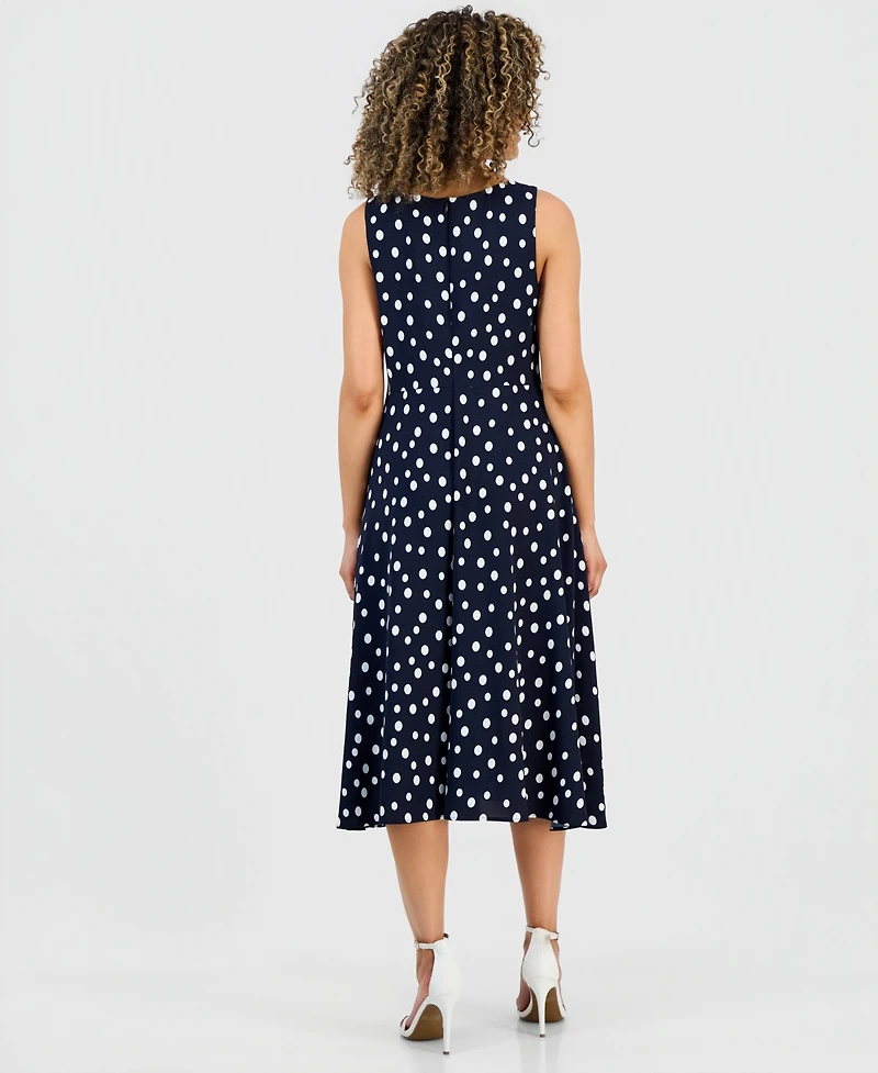 Connected Petite Boat-Neck Midi Dress