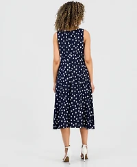 Connected Petite Boat-Neck Midi Dress