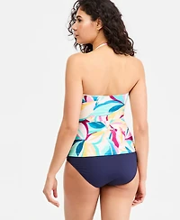 Anne Cole Women's Twist-Front Bandeau Strapless Tankini Top