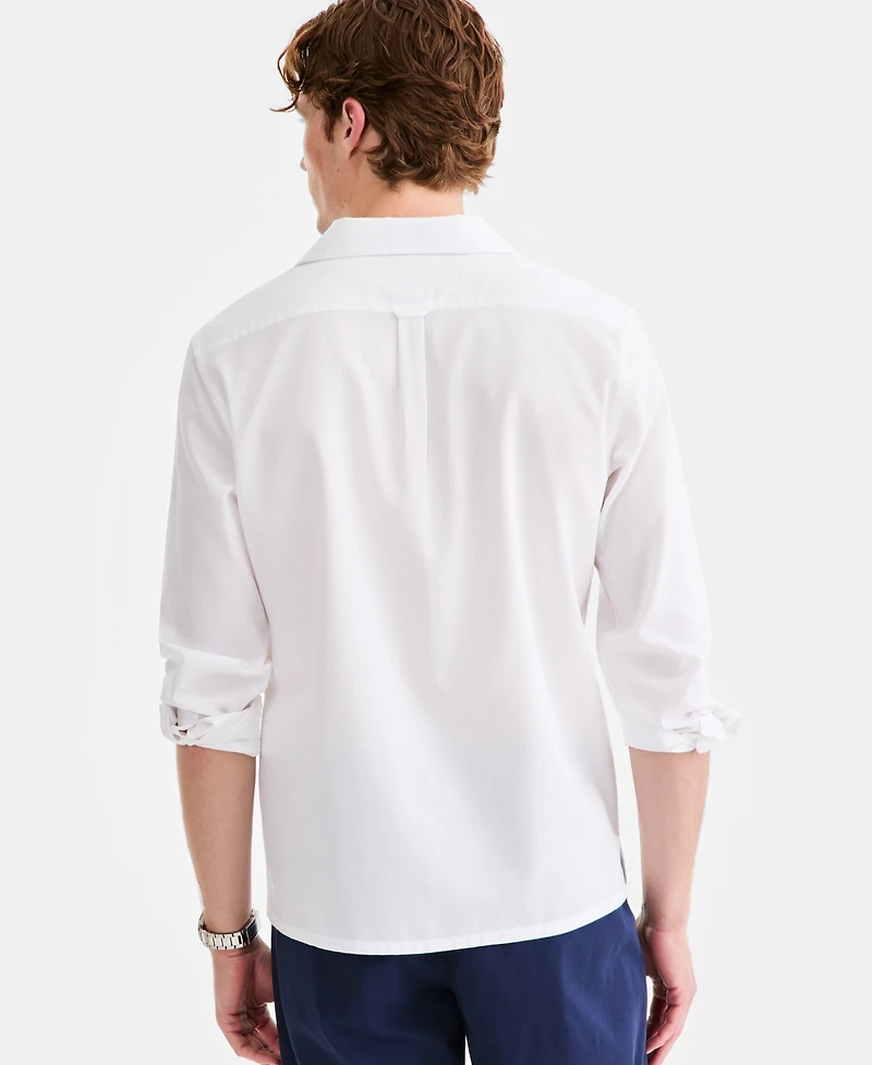 Club Room Men's Cotton Long-Sleeve Camp-Collar Shirt, Macy's Exclusive