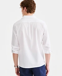 Club Room Men's Cotton Long-Sleeve Camp-Collar Shirt, Macy's Exclusive