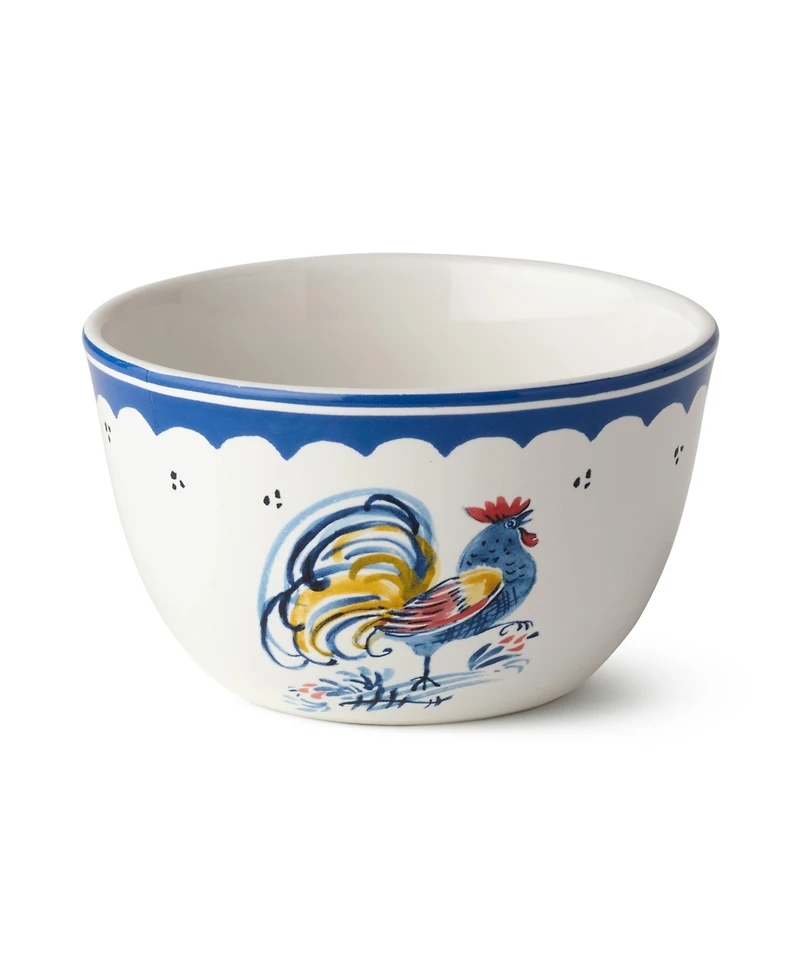Certified International French Rooster Ice Cream Bowls, Set of 4