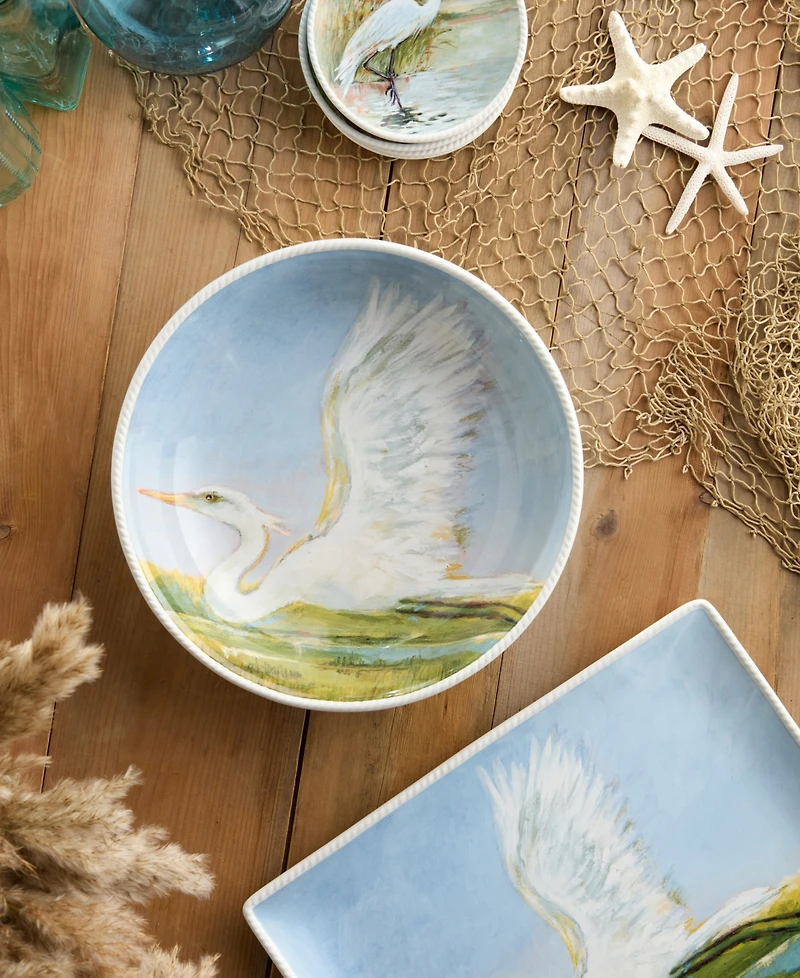 Certified International Coastal Birds Round Platter