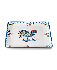 Certified International French Rooster Square Platter