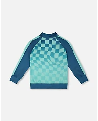 Deux par Boys Full Zip Athletic Cardigan