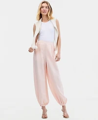 I.n.c. International Concepts Women's Linen-Blend Pull-On Bubble Pants, Macy's Exclusive