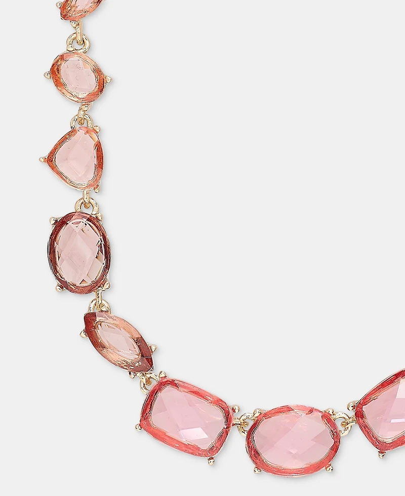 Anne Klein Stationed Stone Statement Necklace, 16" + 3" extender