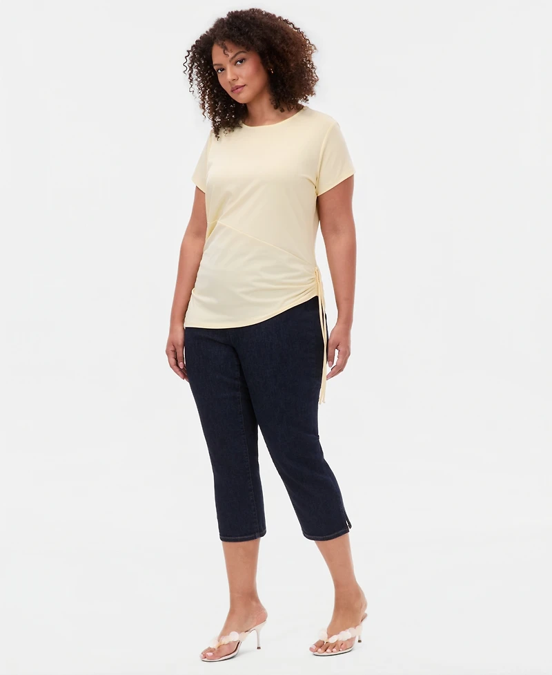 I.n.c. International Concepts Plus Tie-Side Cap-Sleeve Top, Macy's Exclusive