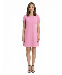 24seven Comfort Apparel Petite Short-Sleeve Shift Dress