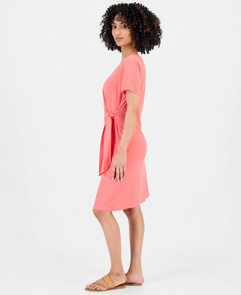 Style & Co Petite Tie-Waist T-Shirt Dress, Macy's Exclusive