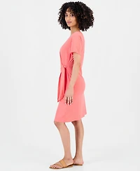 Style & Co Petite Tie-Waist T-Shirt Dress, Macy's Exclusive