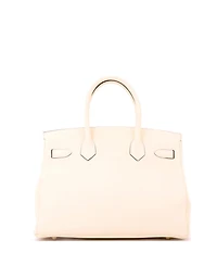 Pre-Owned HERMES Birkin 30 Handbag Light Clemence with Gold Hardware