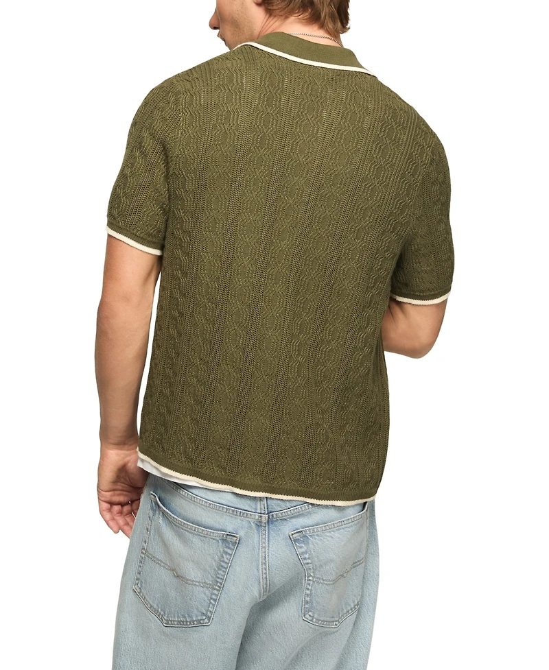 Lucky Brand Men's Spread Collar Shirt