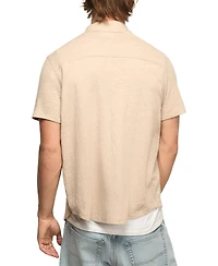Lucky Brand Men's Linen Short Sleeve Button Down Shirt