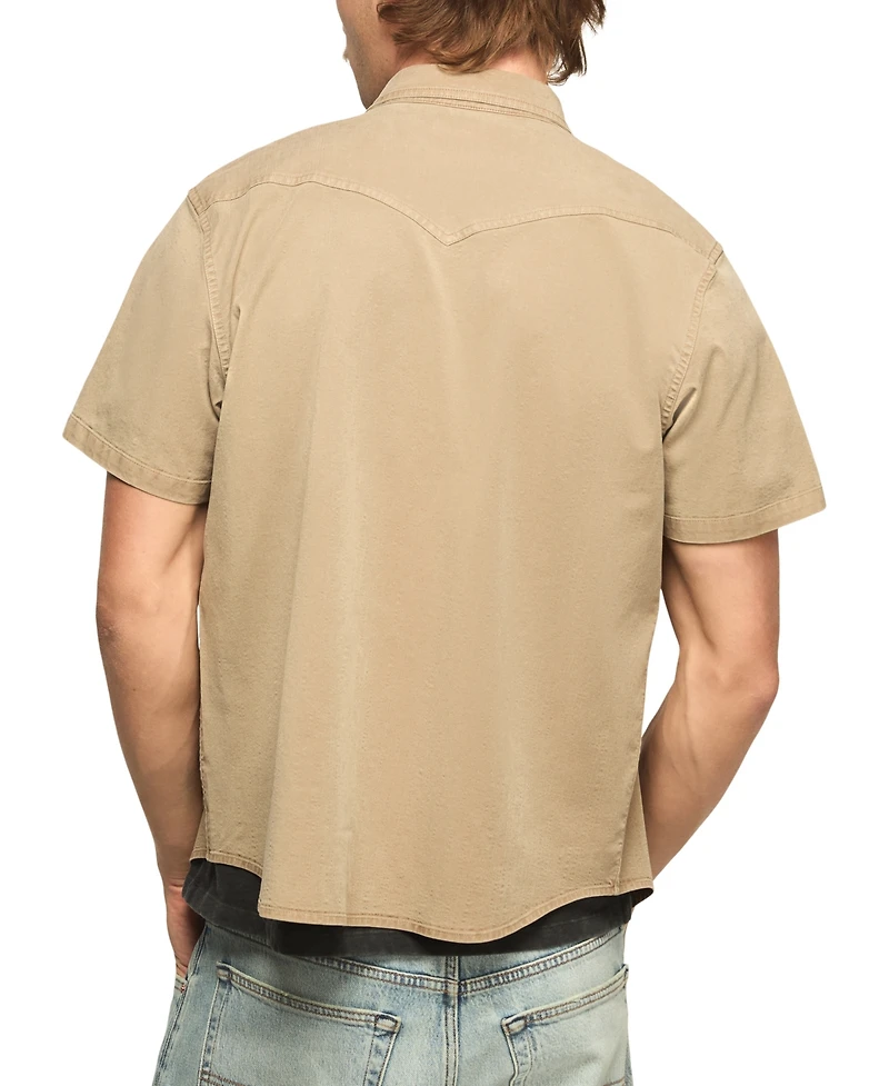 Lucky Brand Men's Short-Sleeve Regular-Fit Western Shirt