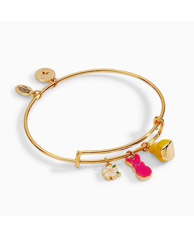 Alex and Ani Peeps Chick and Bunny Multi Charm Bangle Bracelet