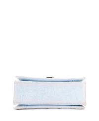 Pre-Owned Balenciaga Medium Crush Chain Flap Bag Quilted Denim