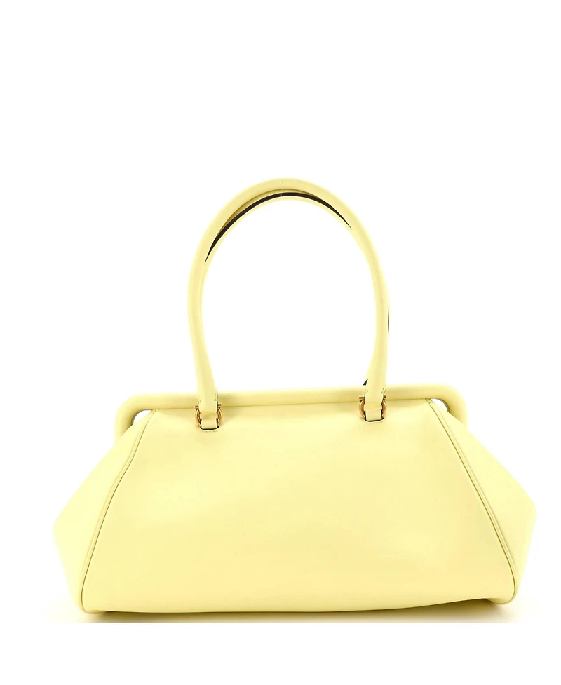 Pre-Owned Salvatore Ferragamo Frame Satchel Leather