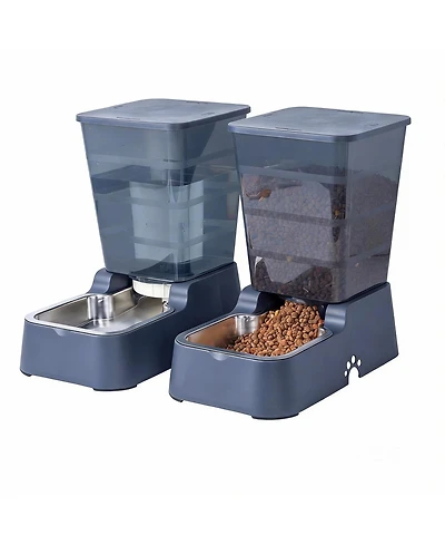 Aronkl Automatic Pet Feeder and Water Dispenser, 5.2L Capacity, Bpa Free, Durable Design
