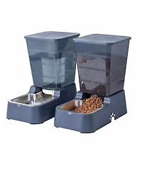 Aronkl Automatic Pet Feeder and Water Dispenser, 5.2L Capacity, Bpa Free, Durable Design