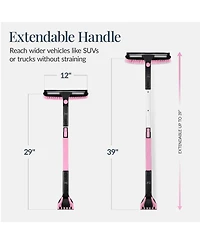 Best Choice Products 39" Extendable Snow Brush with Shovel, Squeegee and Ice Scraper with Storage Bag