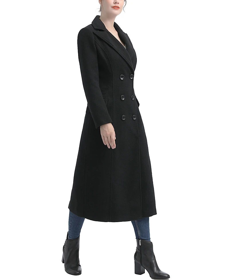 kimi + kai Women's Ovie Double Breasted Wool Blend Long Coat