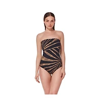 Gottex Women's Desert Queen Bandeau One-Piece Swimsuit