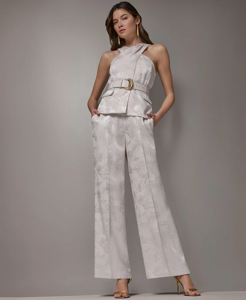 Donna Karan New York Women's Crossover Belted Sleeveless Top