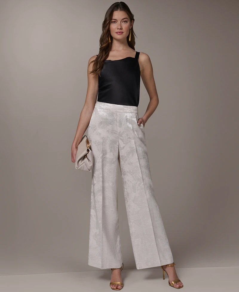 Donna Karan New York Women's Novelty Wide Leg Pants