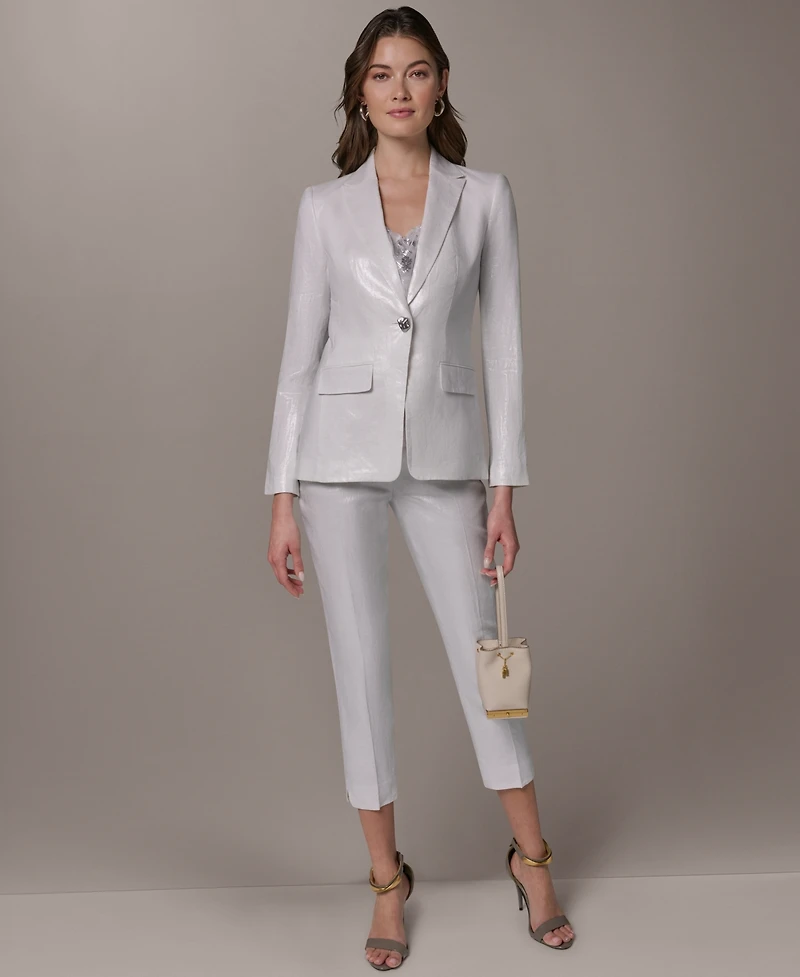 Donna Karan New York Women's One-Button Peak Lapel Blazer