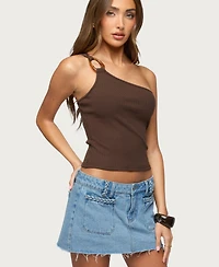 Edikted Women's Calista Ribbed One Shoulder Top