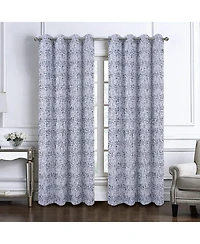 Rt Designers Collection 100% Polyester 140 Gsm Luca Jacquard Grommet Curtain Panel 54" x 84
