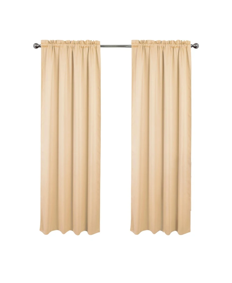 Rt Designers Collection 100% Polyester Twilight Blackout Rod Pocket Curtain Panel 54" x 84"